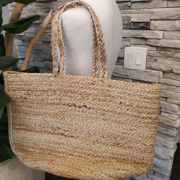 Straw Tote Bag - Picture 2 of 7